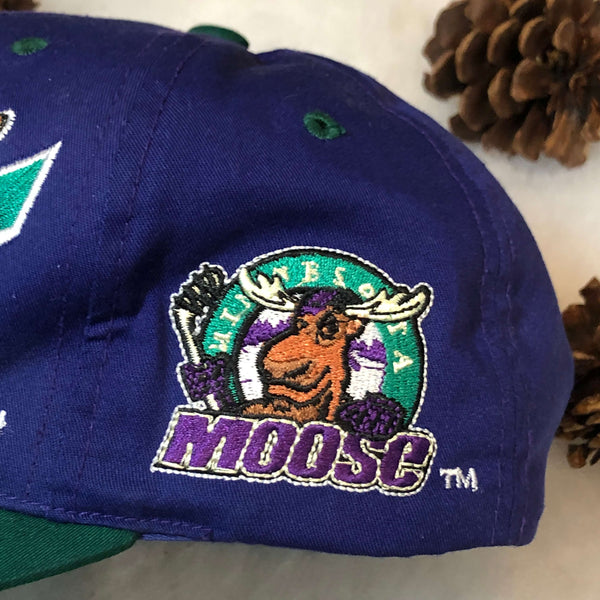 Vintage IHL Minnesota Moose The G Cap Wave Twill Snapback Hat