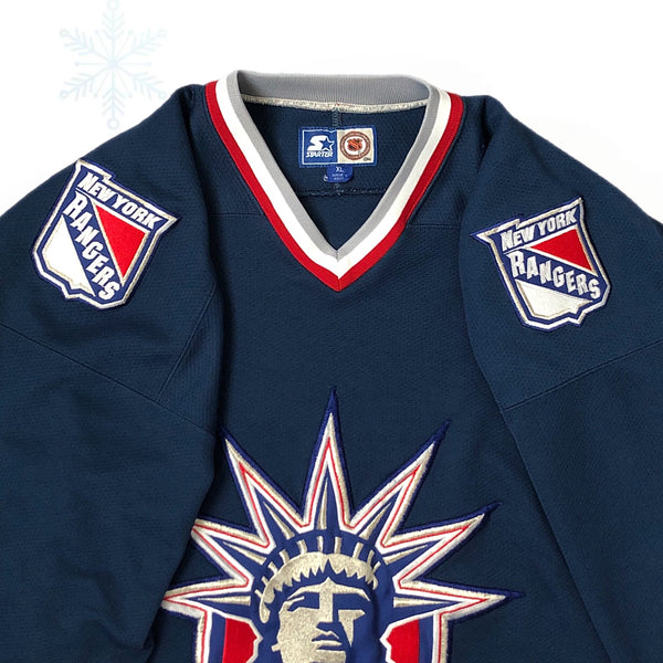 Vintage NHL New York Rangers Lady Liberty Starter Jersey (XL)