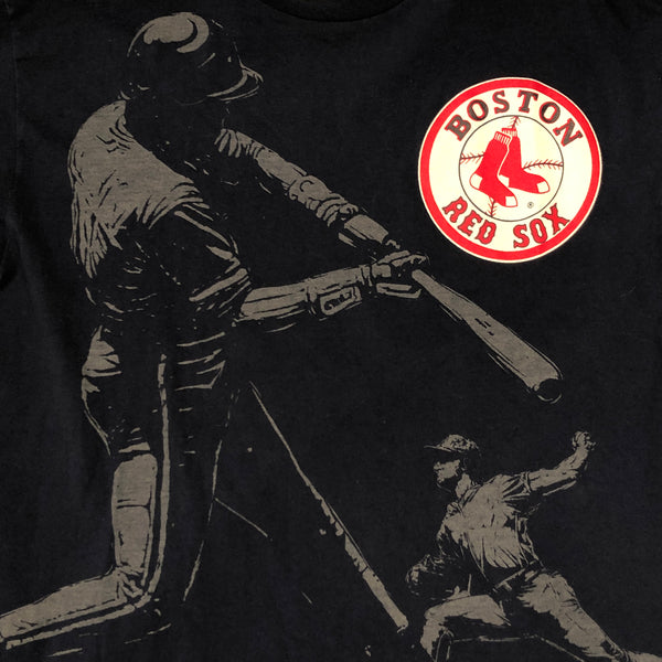 Vintage MLB Boston Red Sox Locker Line All Over Print T-Shirt (L)