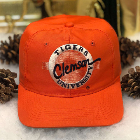 Vintage NCAA Clemson Tigers The Game Circle Logo Twill Snapback Hat