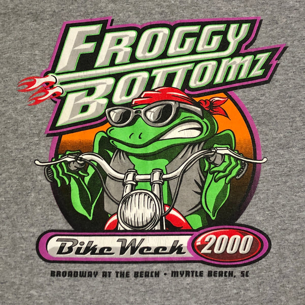 Vintage 2000 Froggy Bottomz Bike Week Myrtle Beach South Carolina T-Shirt (M)