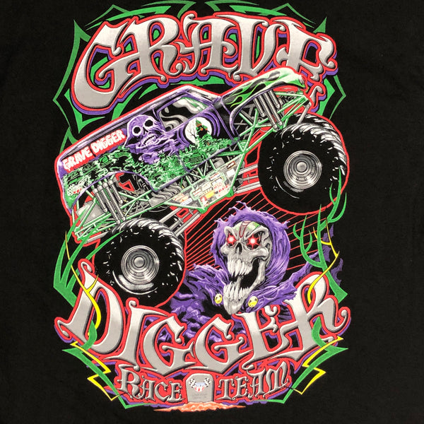 Grave Digger Monster Truck Racing Team y2k T-Shirt (L)