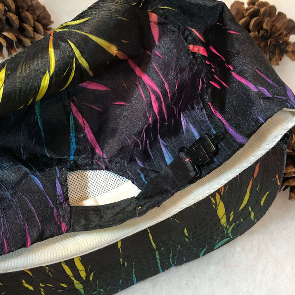 Vintage Zebra Rainbow All Over Print Nylon Strapback Hat