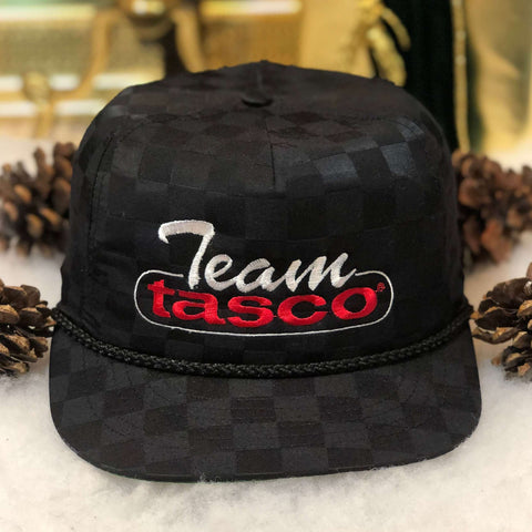 Vintage Deadstock NWOT Team Tasco Checkered Nylon Snapback Hat