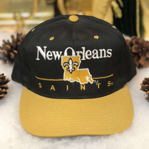 Vintage NFL New Orleans Saints Eastport Bar Line Twill Snapback Hat