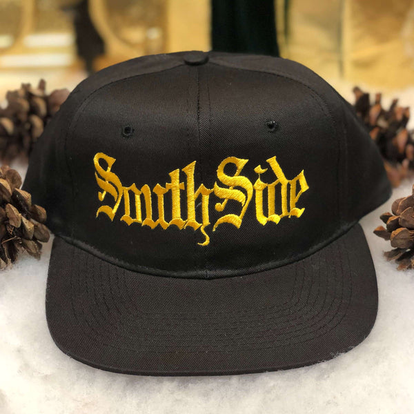 Vintage Deadstock NWOT South Side Olde English Script Twill Snapback Hat