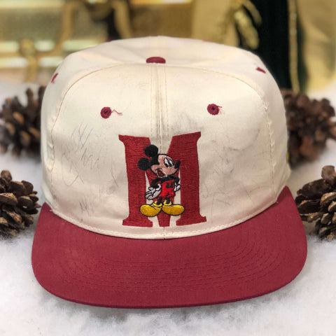 Vintage Disney Mickey Mouse Character Autographed Twill Snapback Hat