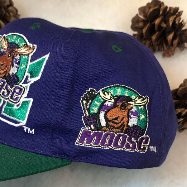 Vintage IHL Minnesota Moose The G Cap Wave Twill Snapback Hat