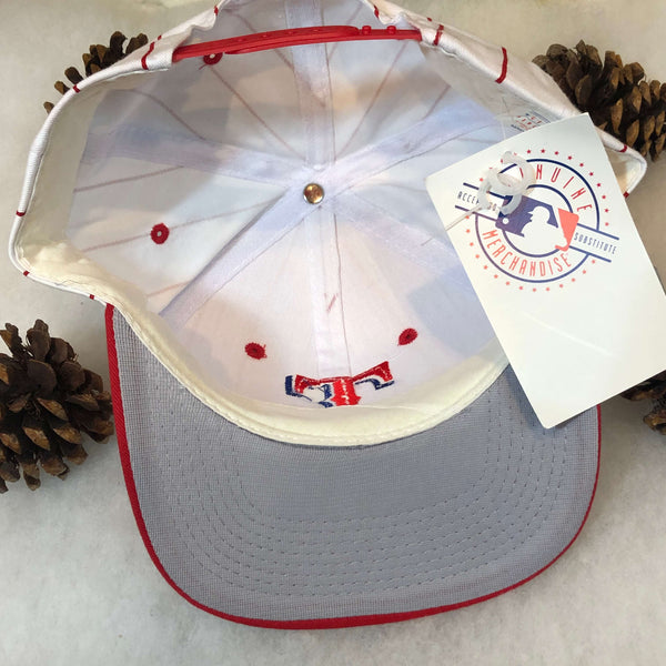 Vintage Deadstock NWT MLB Texas Rangers Pinstripe Drew Pearson Twill Snapback Hat
