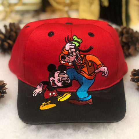 Vintage Disney Mickey Mouse Goofy Laughing Twill Snapback Hat