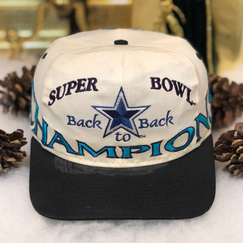 Vintage NFL Dallas Cowboys Back-to-Back Champions Super Bowl XXVIII Logo 7 Twill Snapback Hat