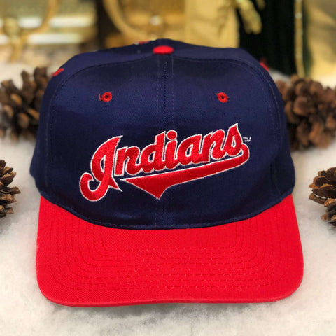 Vintage MLB Cleveland Indians Drew Pearson Twill Snapback Hat