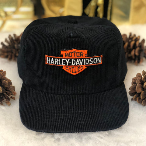 Vintage Harley-Davidson Yupoong Corduroy Snapback Hat