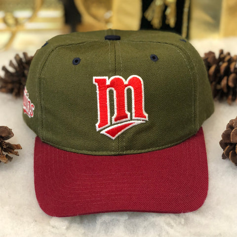 Vintage MLB Minnesota Twins American Needle Blockhead Wool Snapback Hat