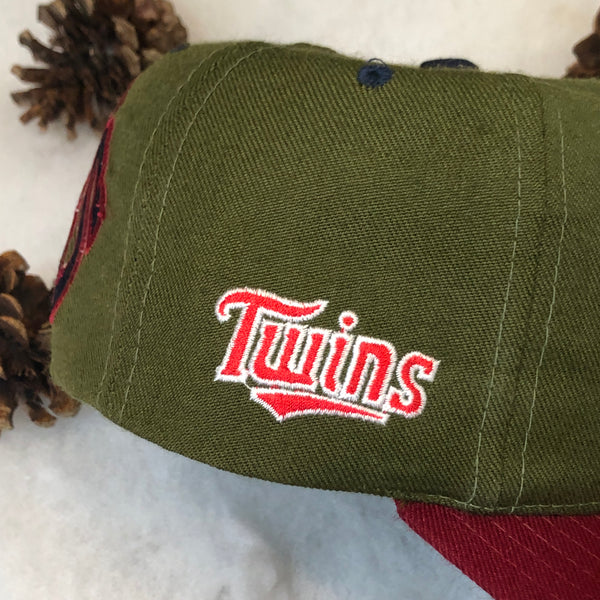 Vintage MLB Minnesota Twins American Needle Blockhead Wool Snapback Hat