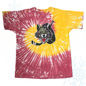 Vintage IHL Chicago Wolves Tie Dye All Over Print T-Shirt (XL)