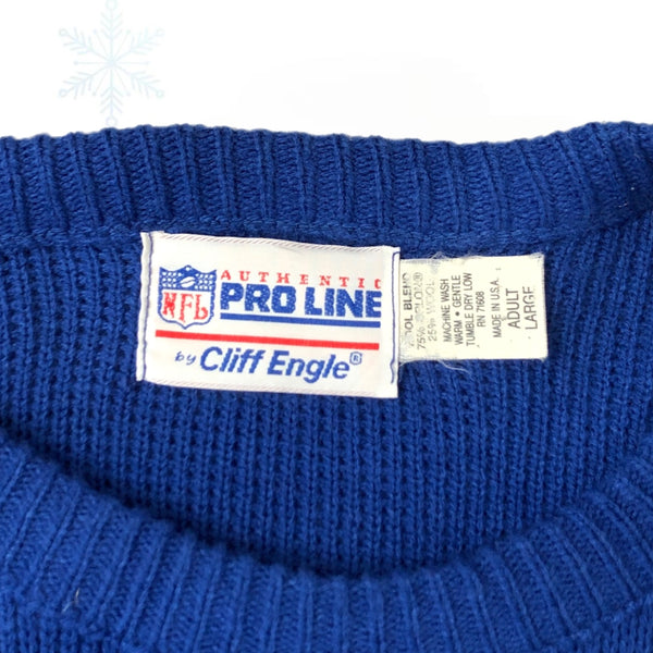 Vintage NFL New York Giants Cliff Engle Knit Sweater (L)