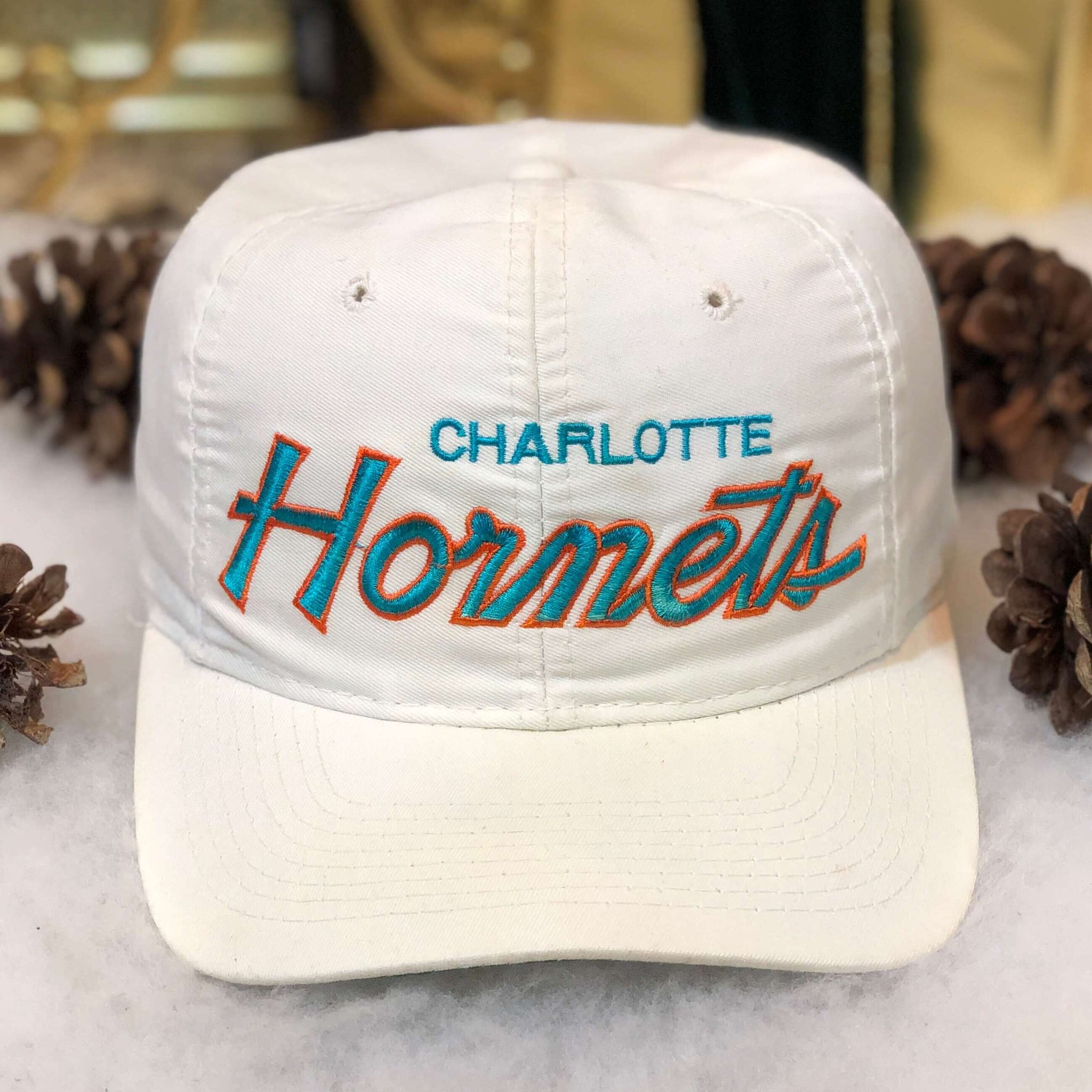 Vintage NBA Charlotte Hornets Sports Specialties Script Twill Snapback Hat