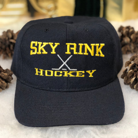 Vintage Sky Rink Hockey NYC New York City Yupoong Wool Snapback Hat
