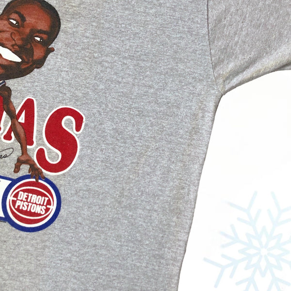 Vintage NBA Isiah Thomas Detroit Pistons Salem Sportswear Caricature T-Shirt (L)