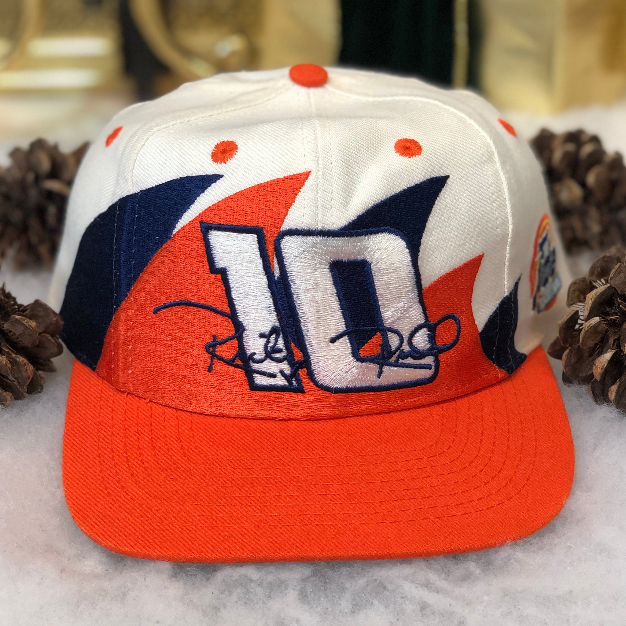 Vintage NASCAR Ricky Rudd Tide Racing Double Sharktooth Logo Athletic Wool Snapback Hat
