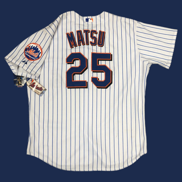 Vintage Deadstock NWT MLB New York Mets Kazuo Matsui Majestic Jersey Size 54 *MISPRINT*