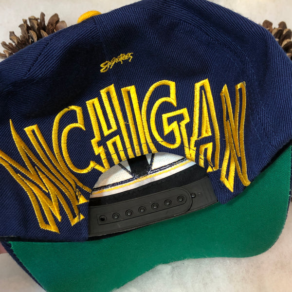 Vintage NCAA Michigan Wolverines Signatures Monster Wool Snapback Hat