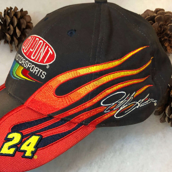 Vintage NASCAR DuPont Motorsports Jeff Gordon Flames Strapback Hat