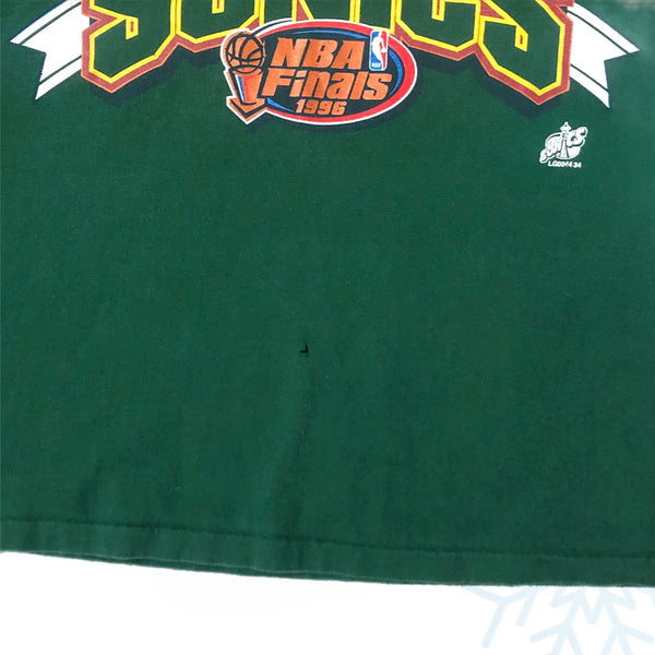 Vintage 1996 NBA Playoffs Seattle Supersonics Western Conference Champions T-Shirt (XL)