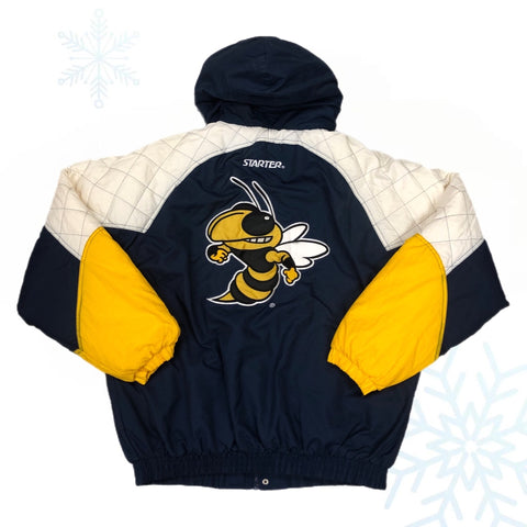 Vintage NCAA Georgia Tech Yellow Jackets Starter Puffer Jacket (XL)