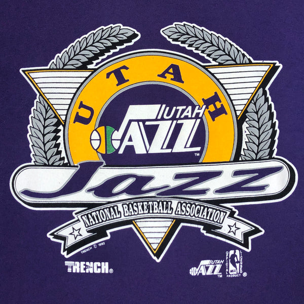 Vintage 1992 NBA Utah Jazz Trench T-Shirt (XL)