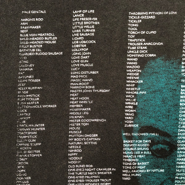 Vintage George Carlin "An Incomplete List of Impolite Words: 2,000 Filthy Words and Phrases" T-Shirt (XL)