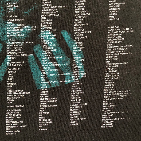 Vintage George Carlin "An Incomplete List of Impolite Words: 2,000 Filthy Words and Phrases" T-Shirt (XL)
