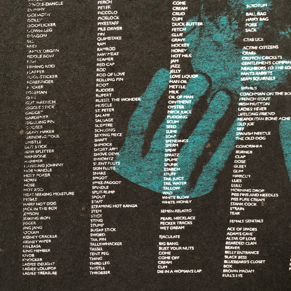Vintage George Carlin "An Incomplete List of Impolite Words: 2,000 Filthy Words and Phrases" T-Shirt (XL)