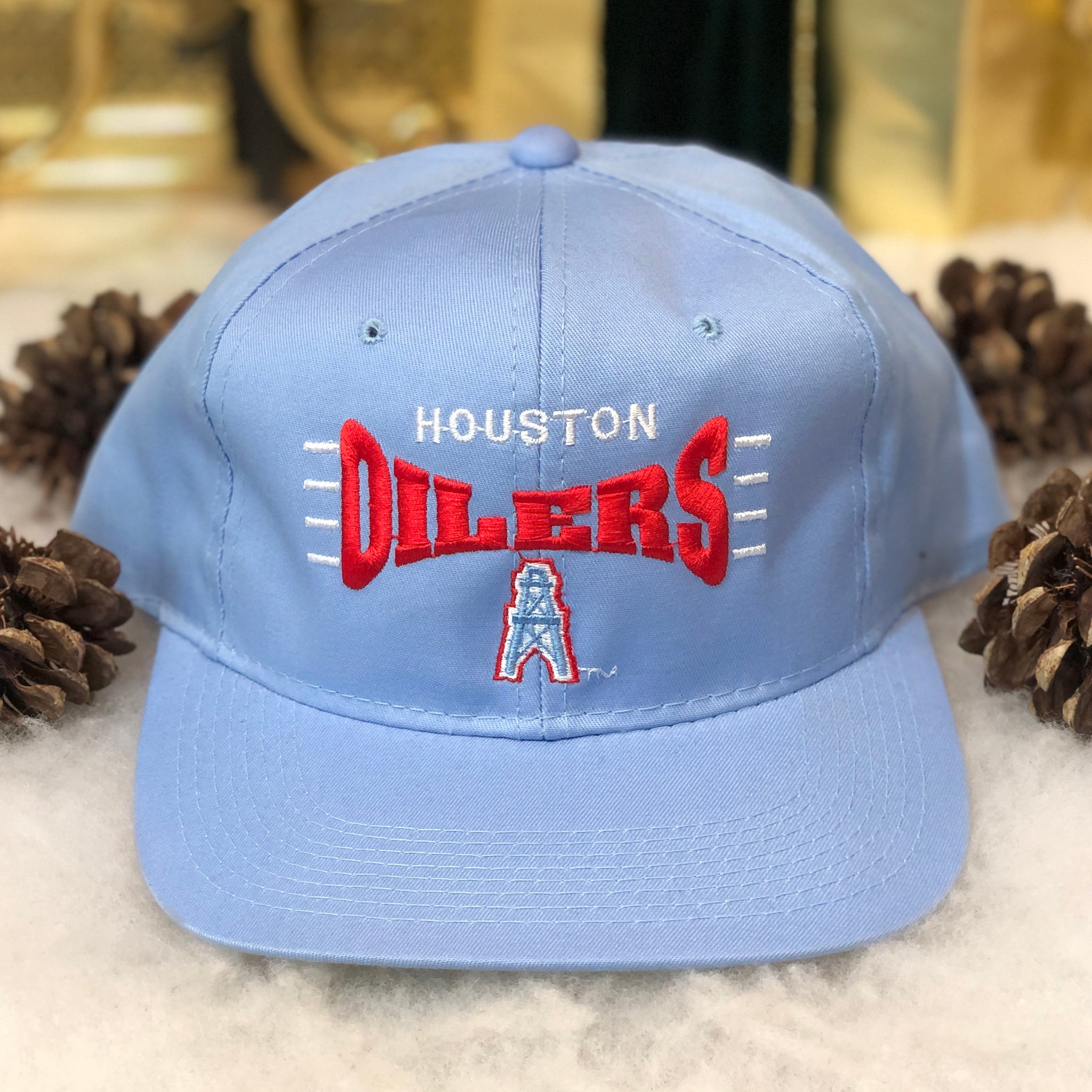 Vintage Deadstock NWT NFL Houston Oilers Drew Pearson YoungAn Twill Snapback Hat