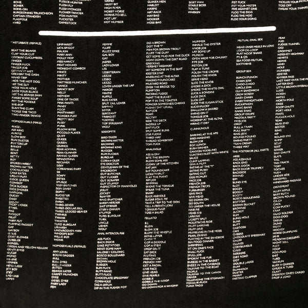 Vintage George Carlin "An Incomplete List of Impolite Words: 2,000 Filthy Words and Phrases" T-Shirt (XL)