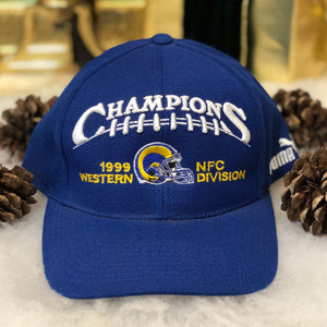Vintage Deadstock NWOT 1999 NFL St. Louis Rams NFC Western Division Champions PUMA Wool Strapback Hat