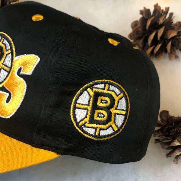 Vintage NHL Boston Bruins The G Cap Wave Twill Snapback Hat