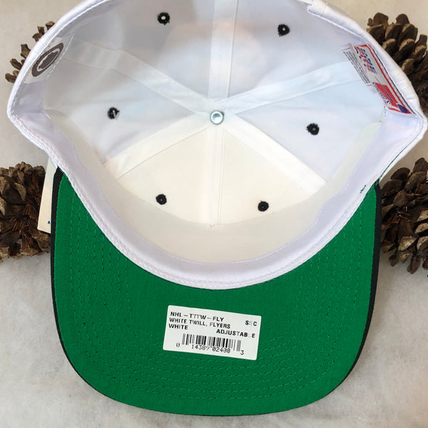 Vintage Deadstock NWT NHL Philadelphia Flyers Sports Specialties Script Twill Snapback Hat