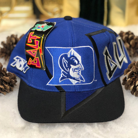 Vintage Deadstock NWT NCAA Duke Blue Devils Bolt Top of the World Wool Snapback Hat