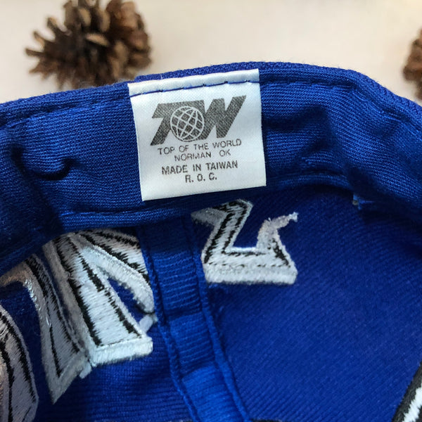 Vintage Deadstock NWT NCAA Duke Blue Devils Bolt Top of the World Wool Snapback Hat