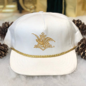 Vintage Deadstock NWOT Anheuser-Busch Gold Twill Snapback Hat
