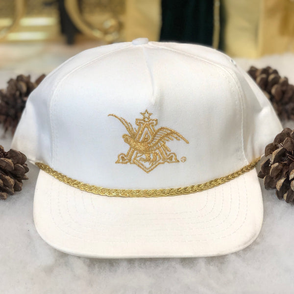 Vintage Deadstock NWOT Anheuser-Busch Gold Twill Snapback Hat