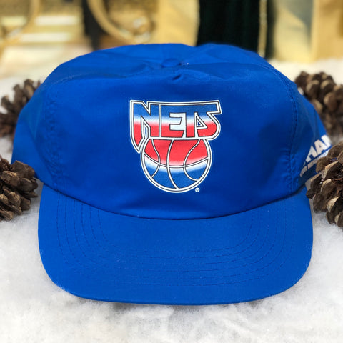 Vintage Deadstock NWOT NBA New Jersey Nets Channel Promo Nylon Snapback Hat