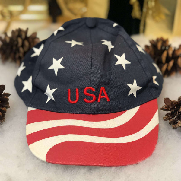 USA Flag All Over Print Strapback Hat