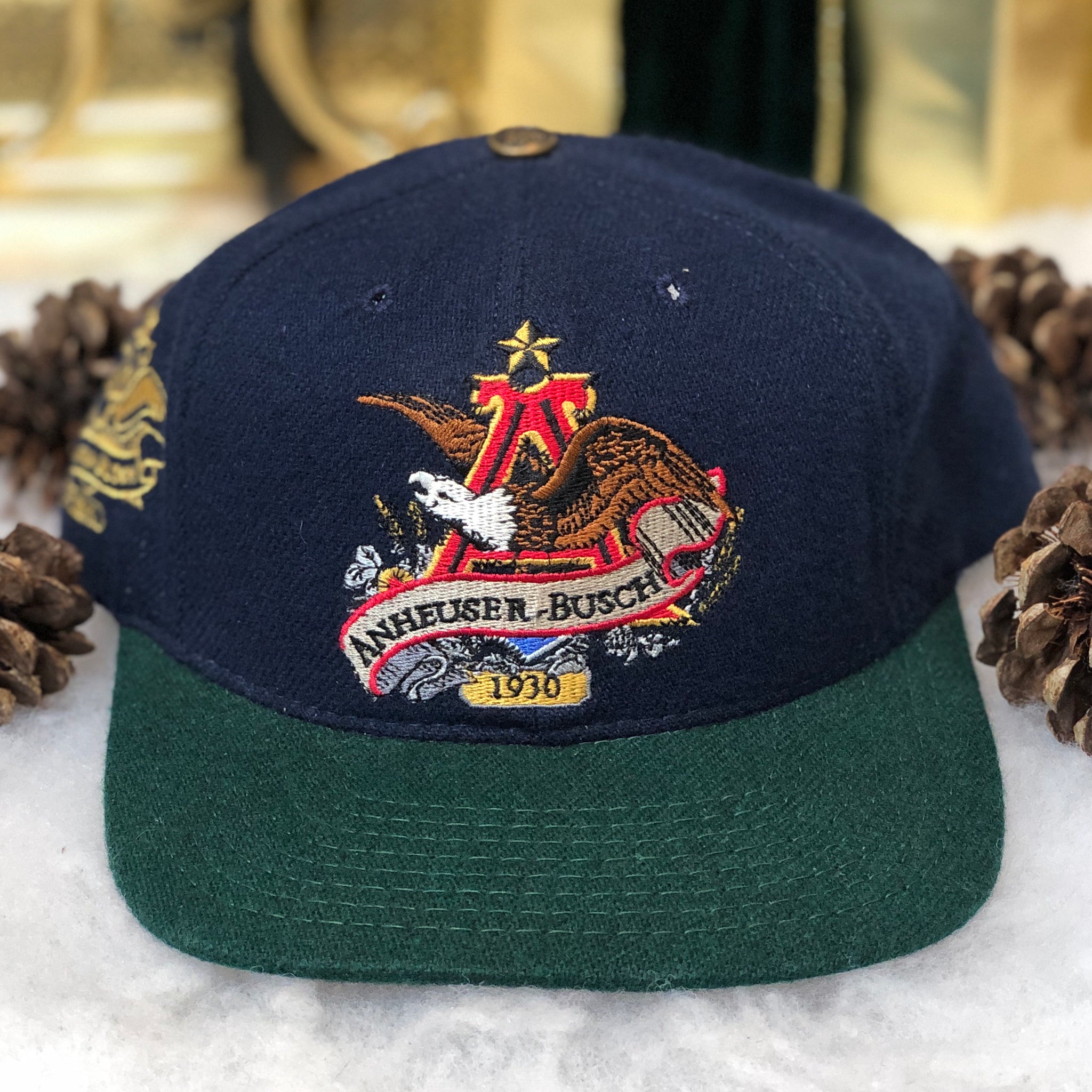 Vintage Deadstock NWOT Anheuser-Busch Limited Edition Wool Strapback Hat