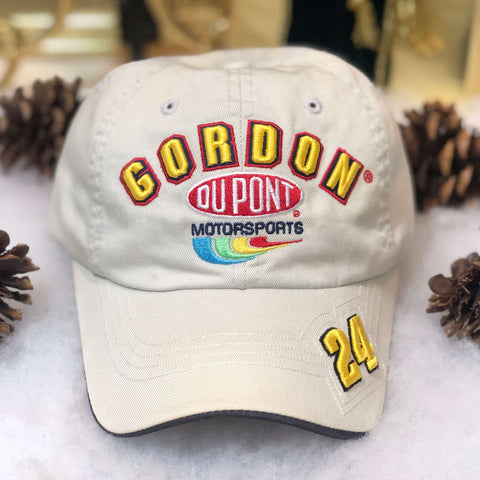 Vintage NASCAR Jeff Gordon DuPont Racing Strapback Hat