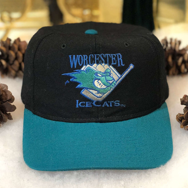 Vintage AHL Worcester IceCats 1994-95 Inaugural Season Wool Snapback Hat