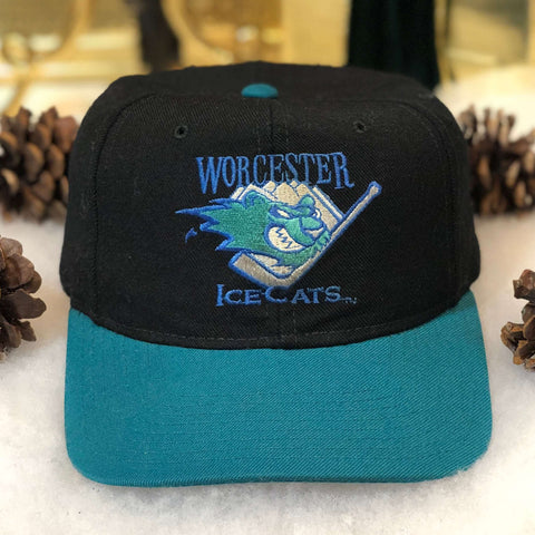 Vintage AHL Worcester IceCats 1994-95 Inaugural Season Wool Snapback Hat