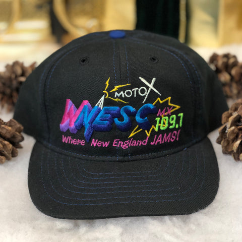Vintage MotoX WNESC 109.1 "Where New England Jams!" Radio Station Wool Snapback Hat